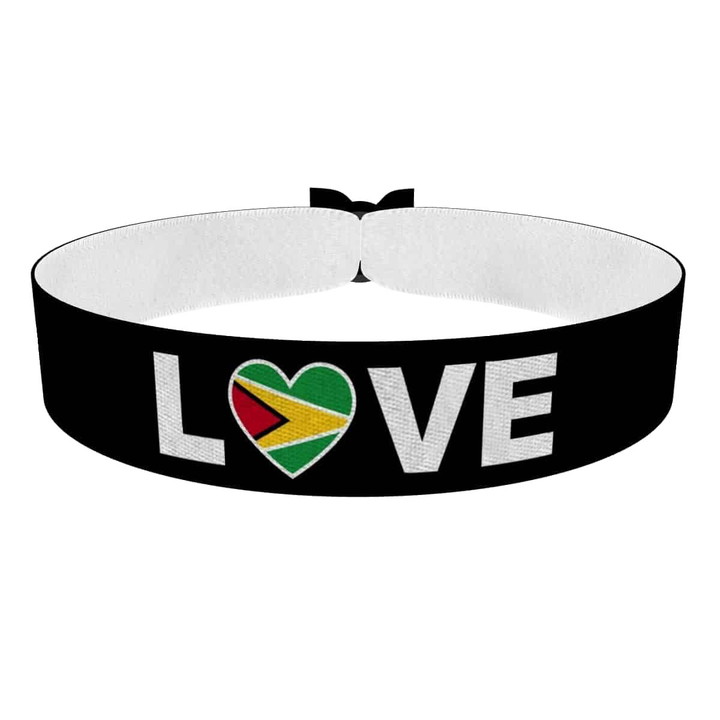 Zum Produkt Love Guyana Flagge Stoffarmband