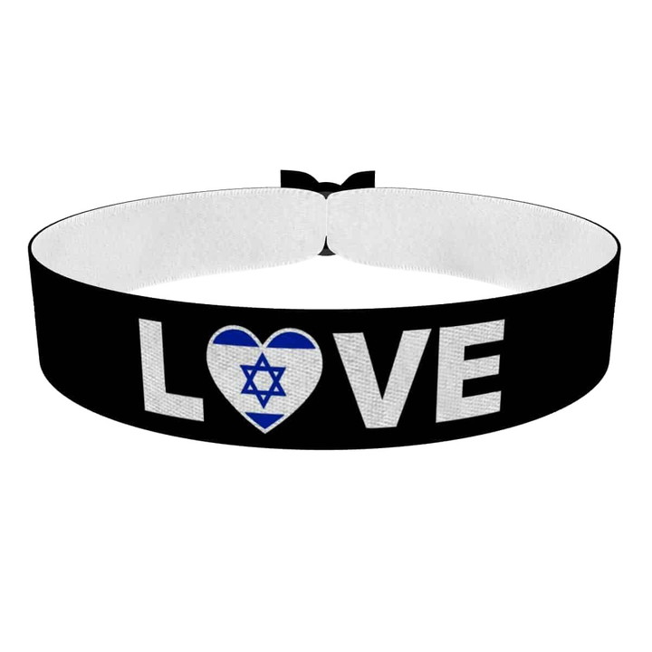 Zum Produkt Love Israel Flagge Stoffarmband
