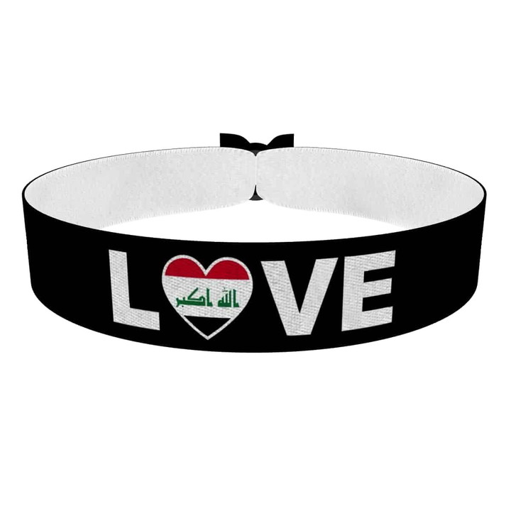 Zum Produkt Love Irak Flagge Stoffarmband