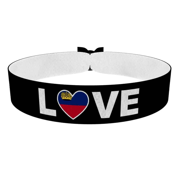 Zum Produkt Love Liechtenstein Flagge Stoffarmband