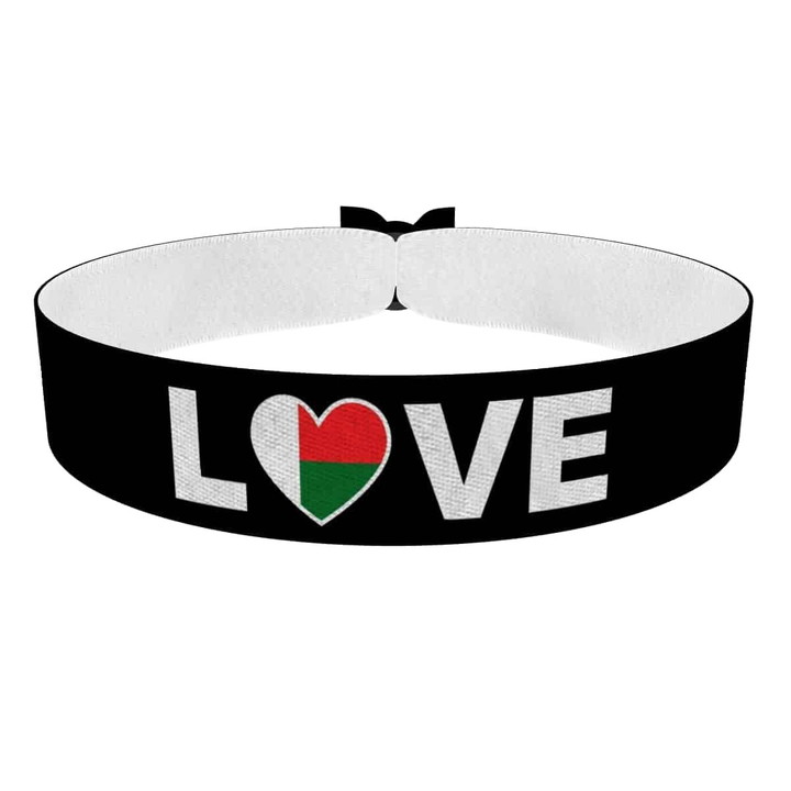 Zum Produkt Love Madagaskar Flagge Stoffarmband
