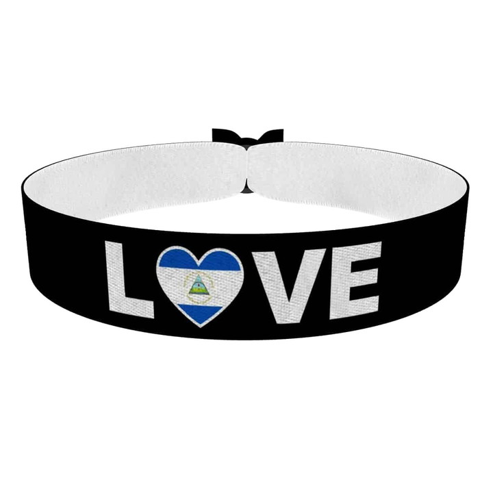 Zum Produkt Love Nicaragua Flagge Stoffarmband