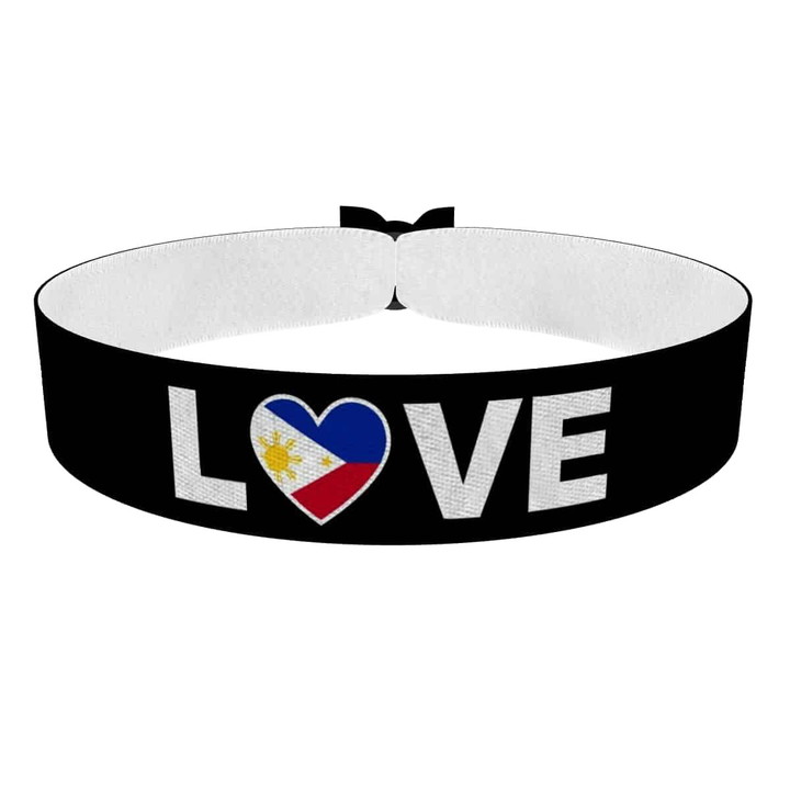 Zum Produkt Love Philippinen Flagge Stoffarmband