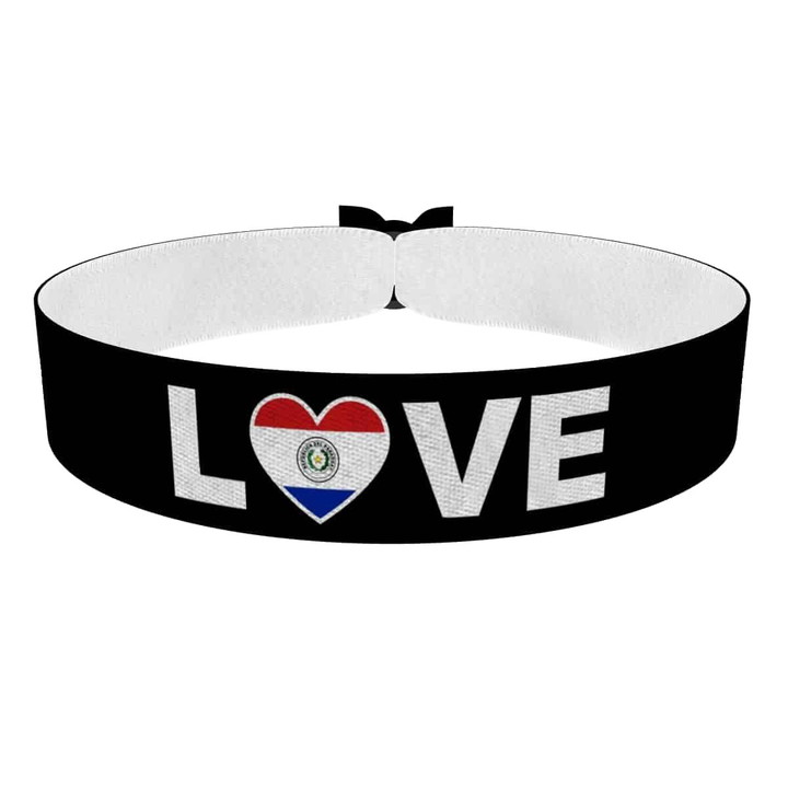 Zum Produkt Love Paraguay Flagge Stoffarmband