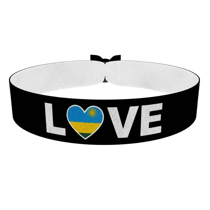 Zum Produkt Love Ruanda Flagge Stoffarmband