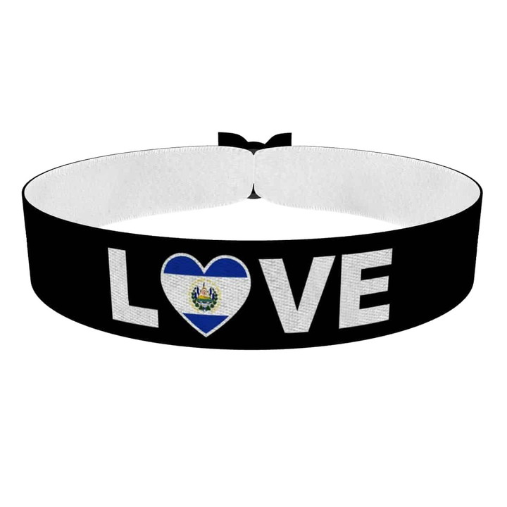 Zum Produkt Love El Salvador Flagge Stoffarmband