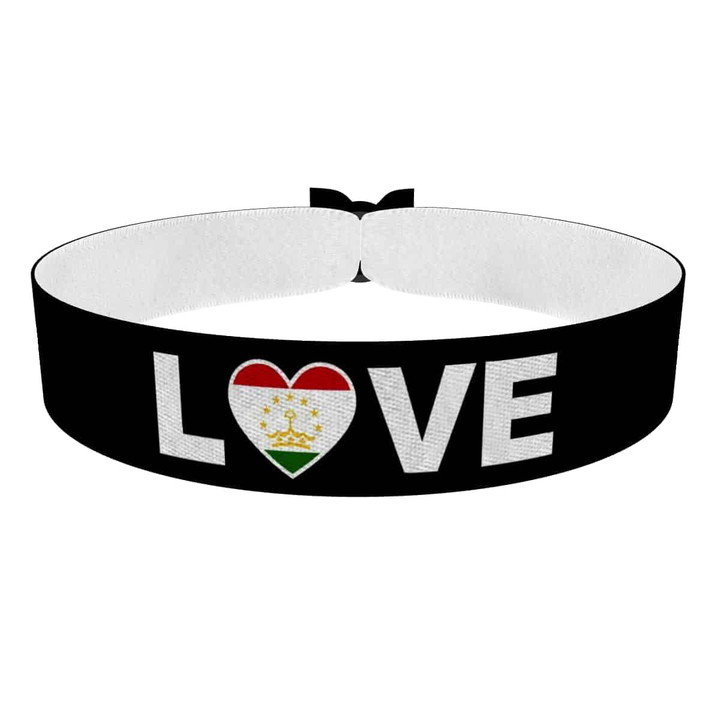 Zum Produkt Love Tadschikistan Flagge Stoffarmband