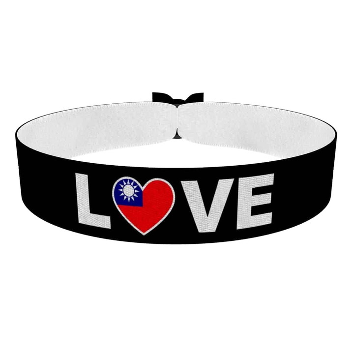 Zum Produkt Love Taiwan Flagge Stoffarmband