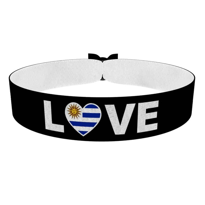 Zum Produkt Love Uruguay Flagge Stoffarmband