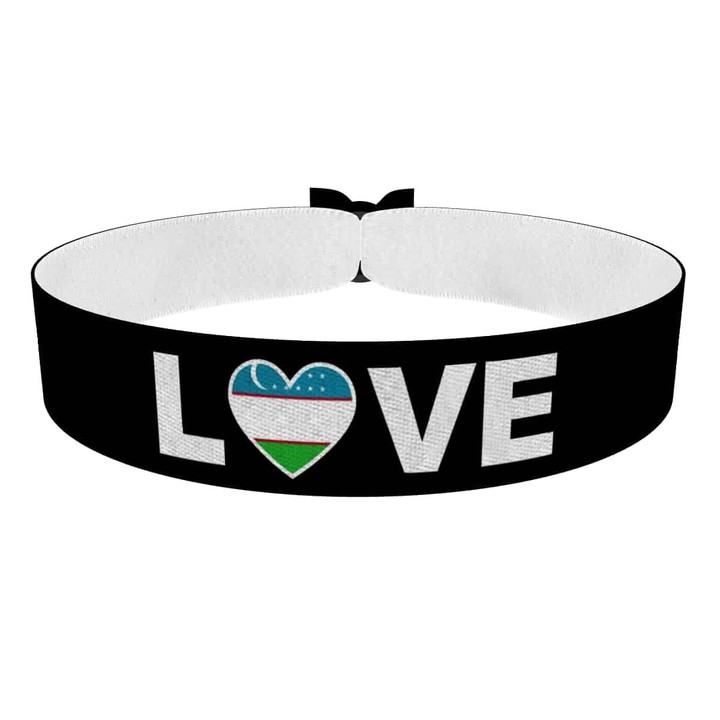 Zum Produkt Love Usbekistan Flagge Stoffarmband