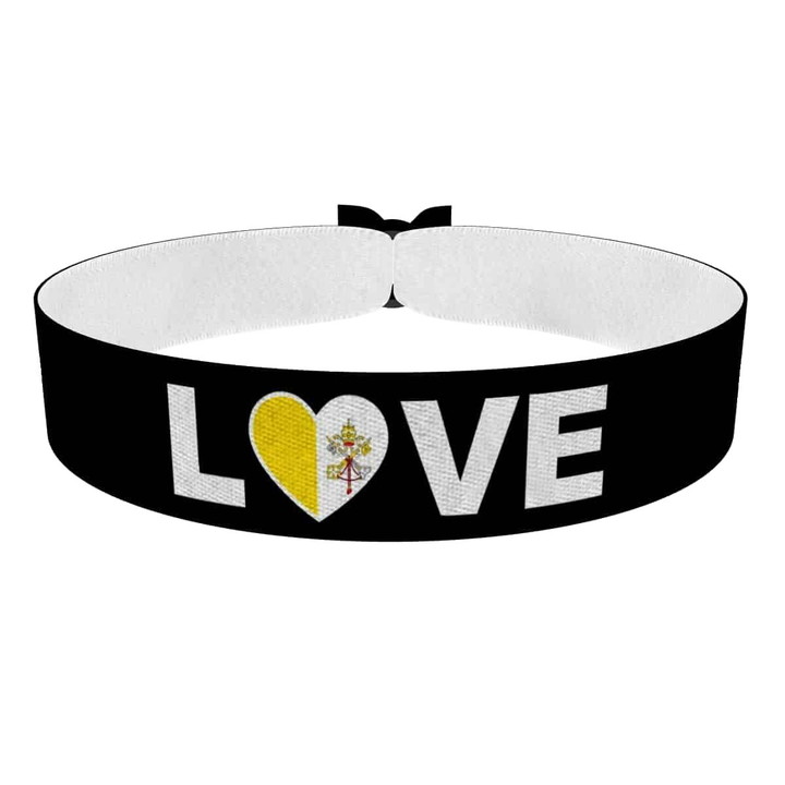 Zum Produkt Love Vatikanstadt Flagge Stoffarmband