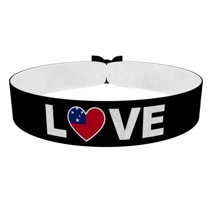 Zum Produkt Love Samoa Flagge Stoffarmband