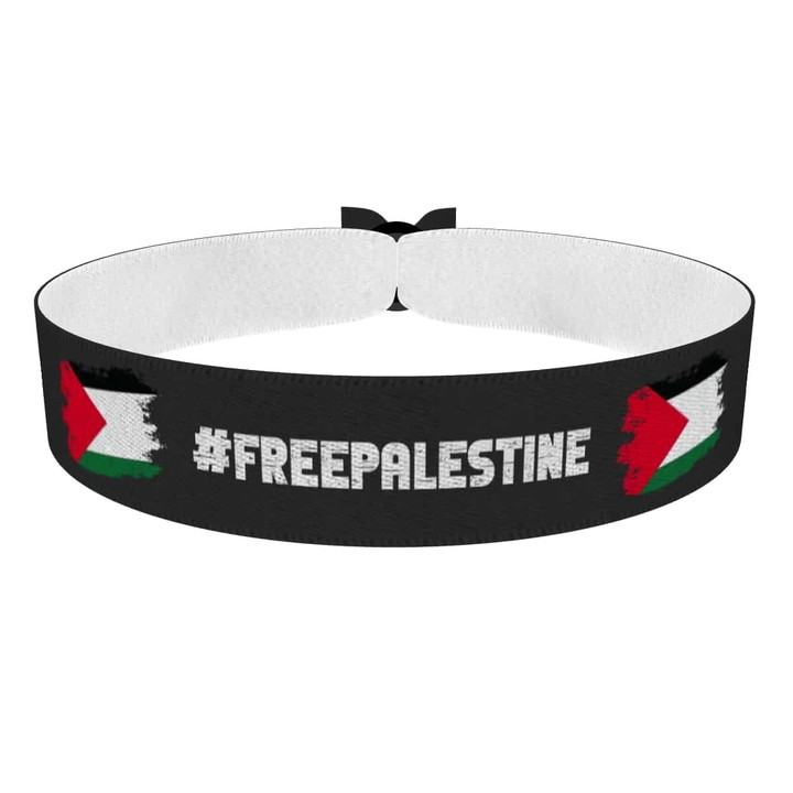 Zum Produkt Free Palestine Hashtag Palästina Stoffarmband
