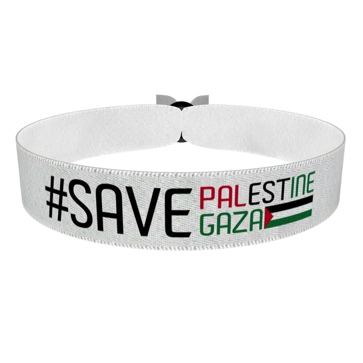 Zum Produkt Save Palestine, save Gaza Palästina Stoffarmband