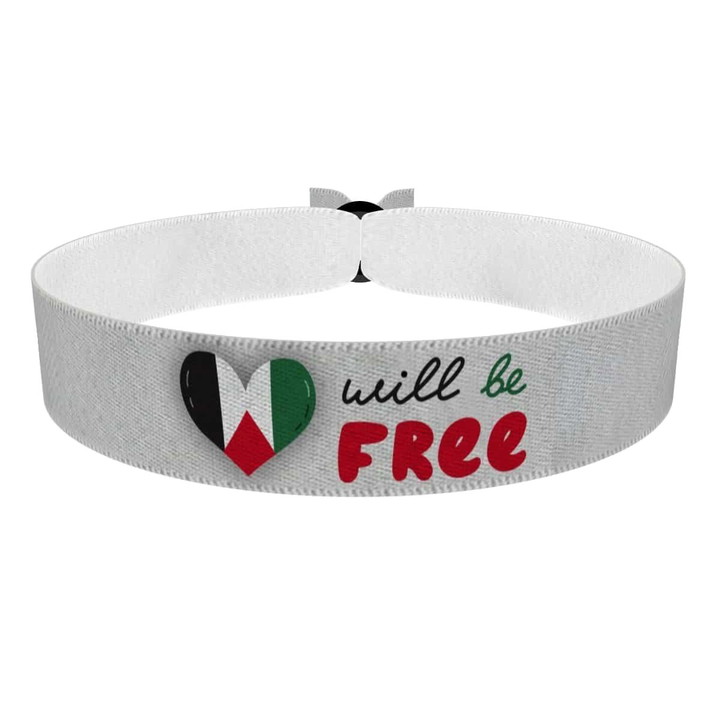 Zum Produkt Palestine will be free Palästina Stoffarmband